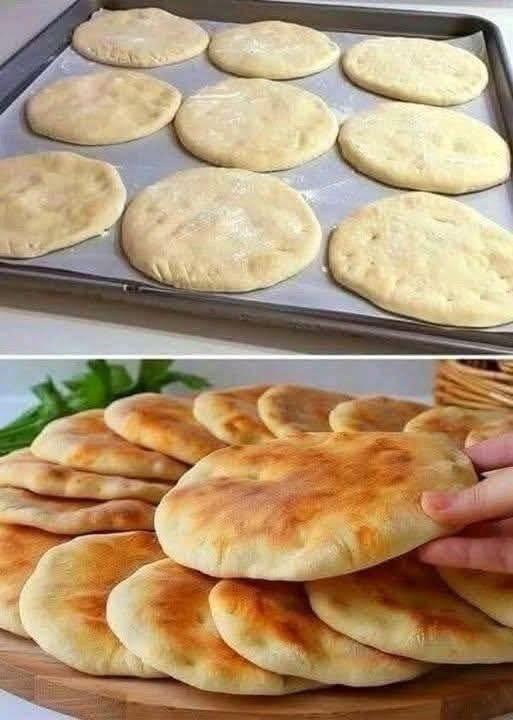 Pane piatto morbido fatto in casa, tipo pita, cotto in padella.