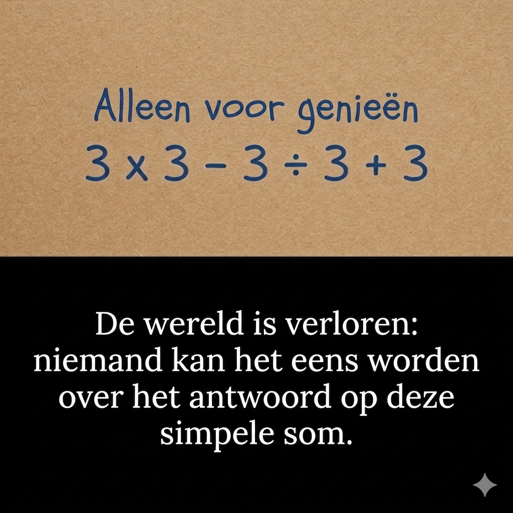 De wereld is verloren: niemand slaagt erin het eens te worden over het antwoord op deze eenvoudige berekening