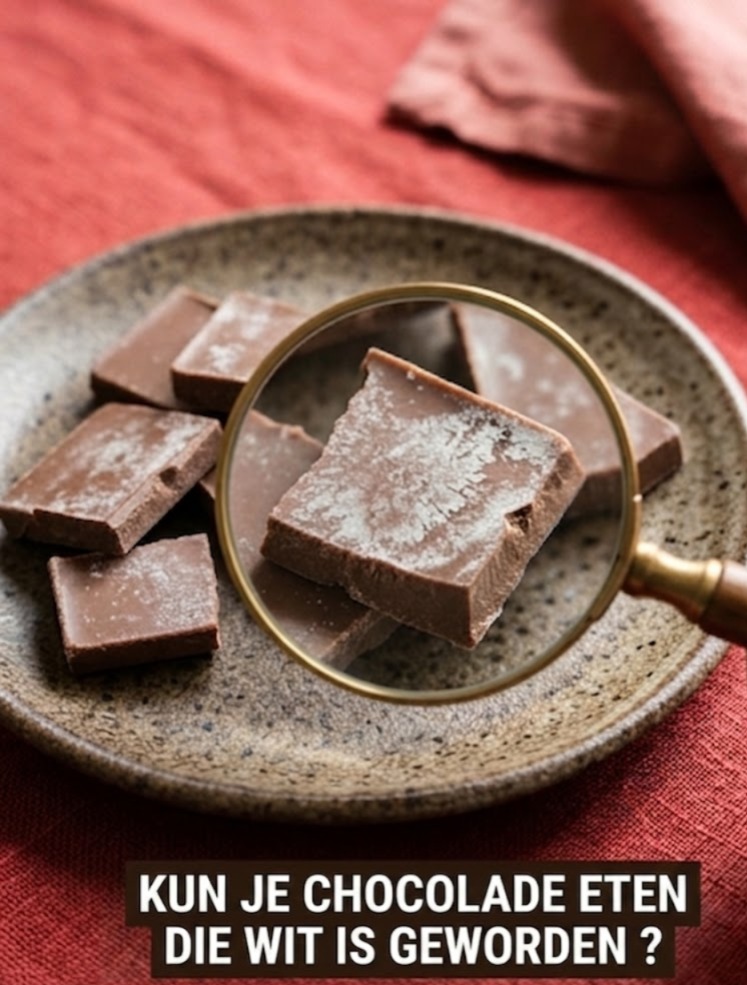 Is het veilig om chocolade te eten die wit is geworden?