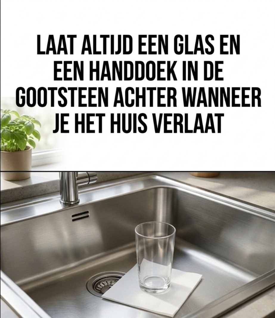 De draai van het glas in de gootsteen: waarom je het moet doen voordat je het huis verlaat